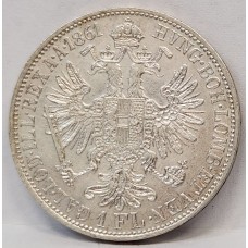 AUSTRIA 1861 . THALER FLORIN . PROOF LIKE